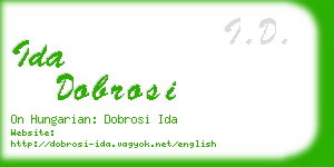 ida dobrosi business card